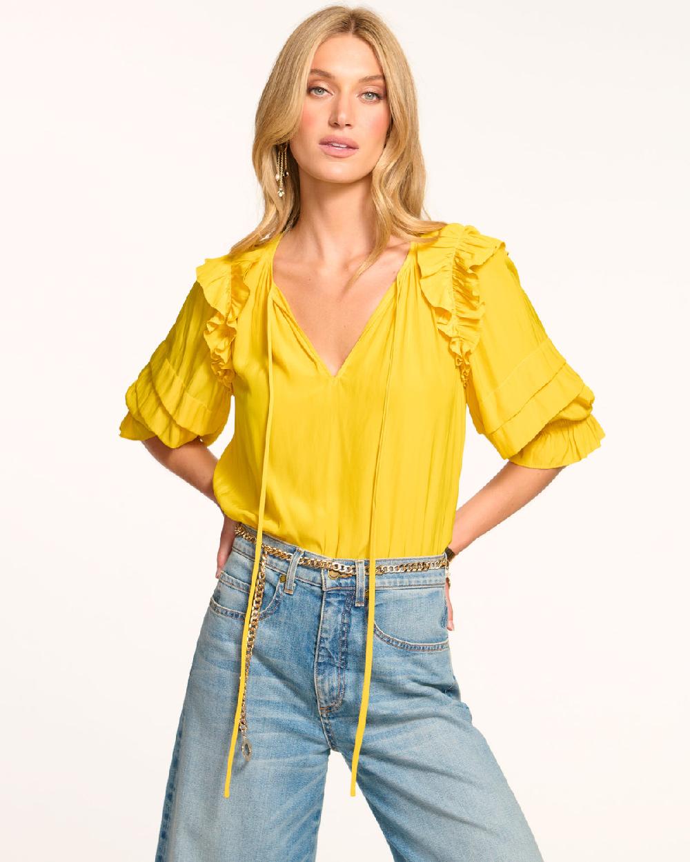 Ramy Brook Samira Ruffle Blouse