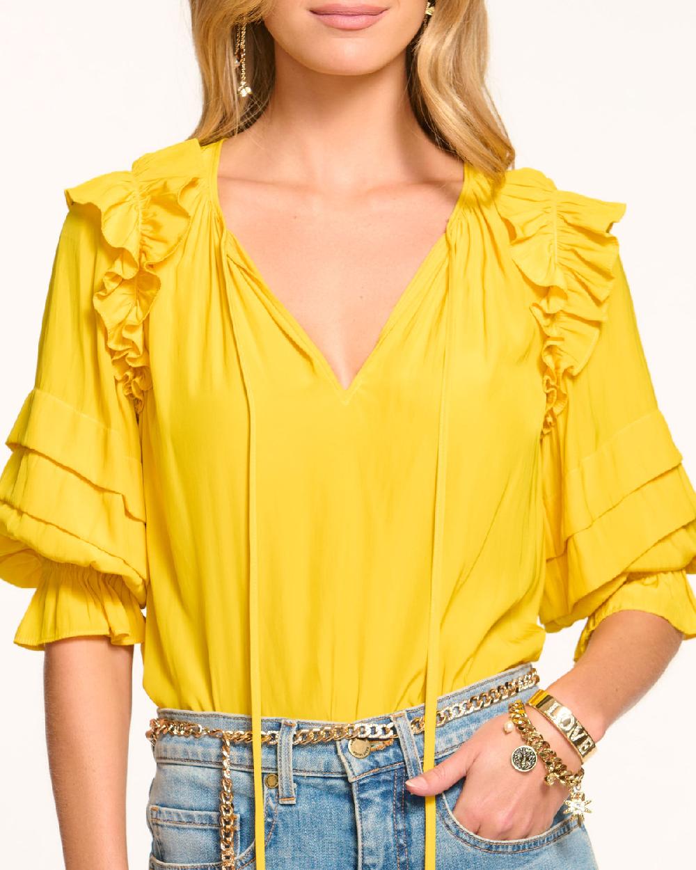 Ramy Brook Samira Ruffle Blouse