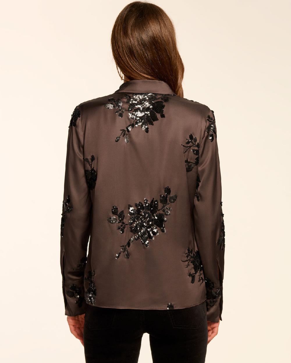 Ramy Brook Sara Button Down Embellished Shirt