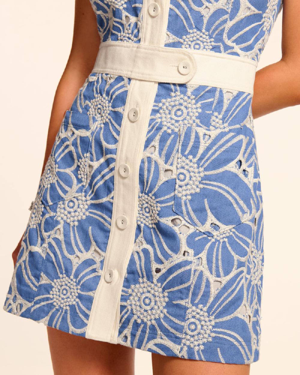 Ramy Brook Shannon Chambray Button Down Mini Dress