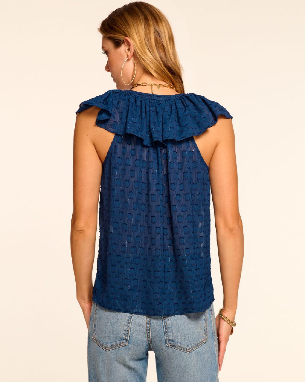 Ramy Brook Silvia Chiffon Flutter Sleeve Blouse