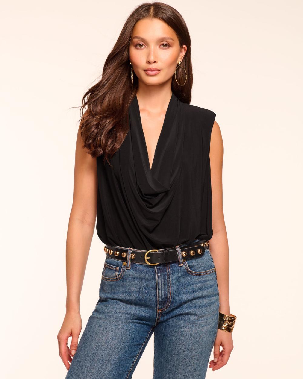 ramy brook Sleeveless Eden Cowl Neck Bodysuit