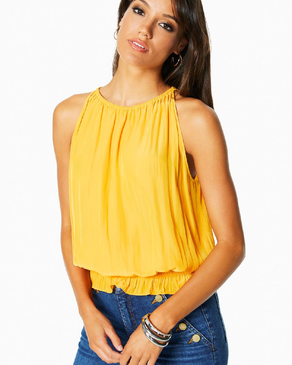Ramy Brook Sleeveless Lauren High Neck Tank Top