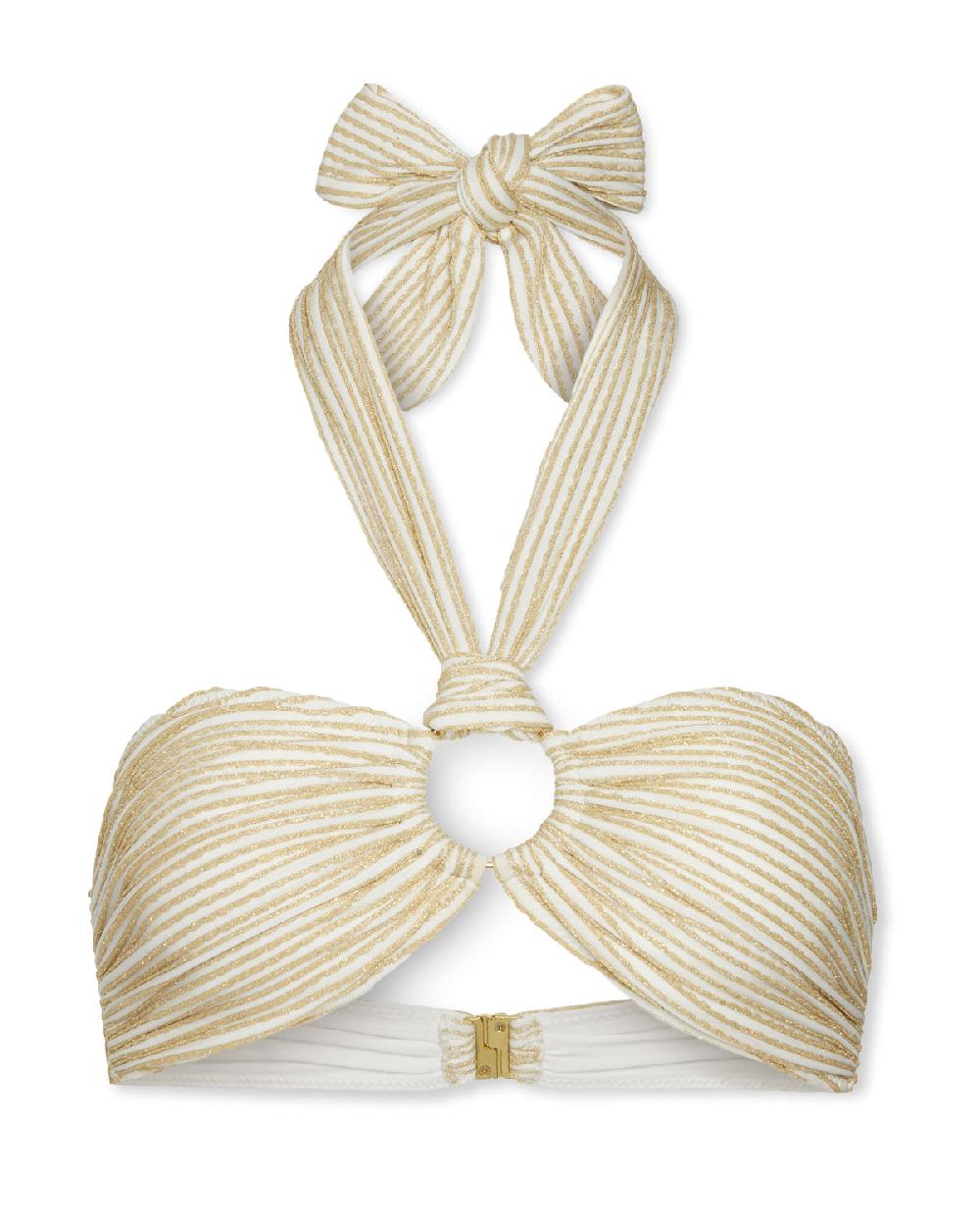 Ramy Brook Sparkle Marie Halter Bikini Top