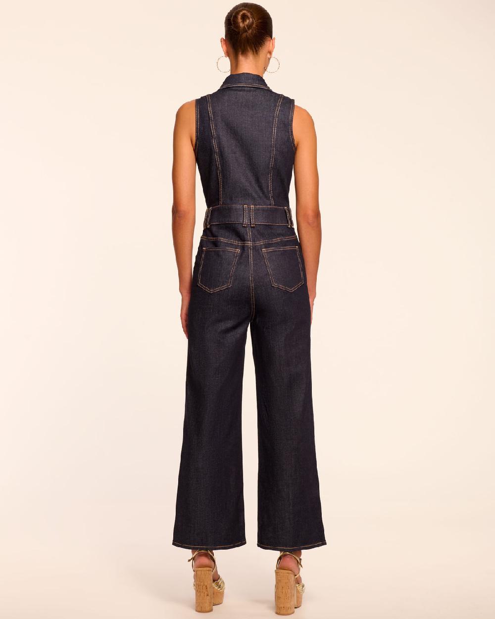Ramy Brook Stephania Sleeveless Denim Jumpsuit