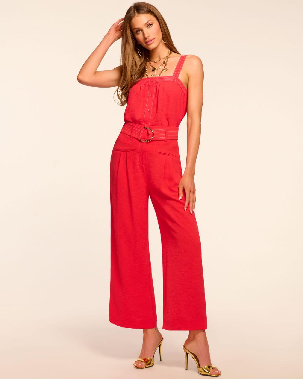 Ramy Brook Stitched Marguerite Cropped Belted Pant
