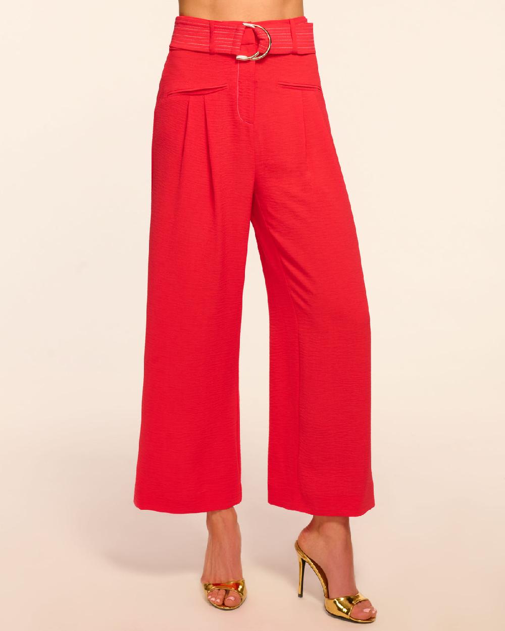 ramy brook Stitched Marguerite Cropped Belted Pant