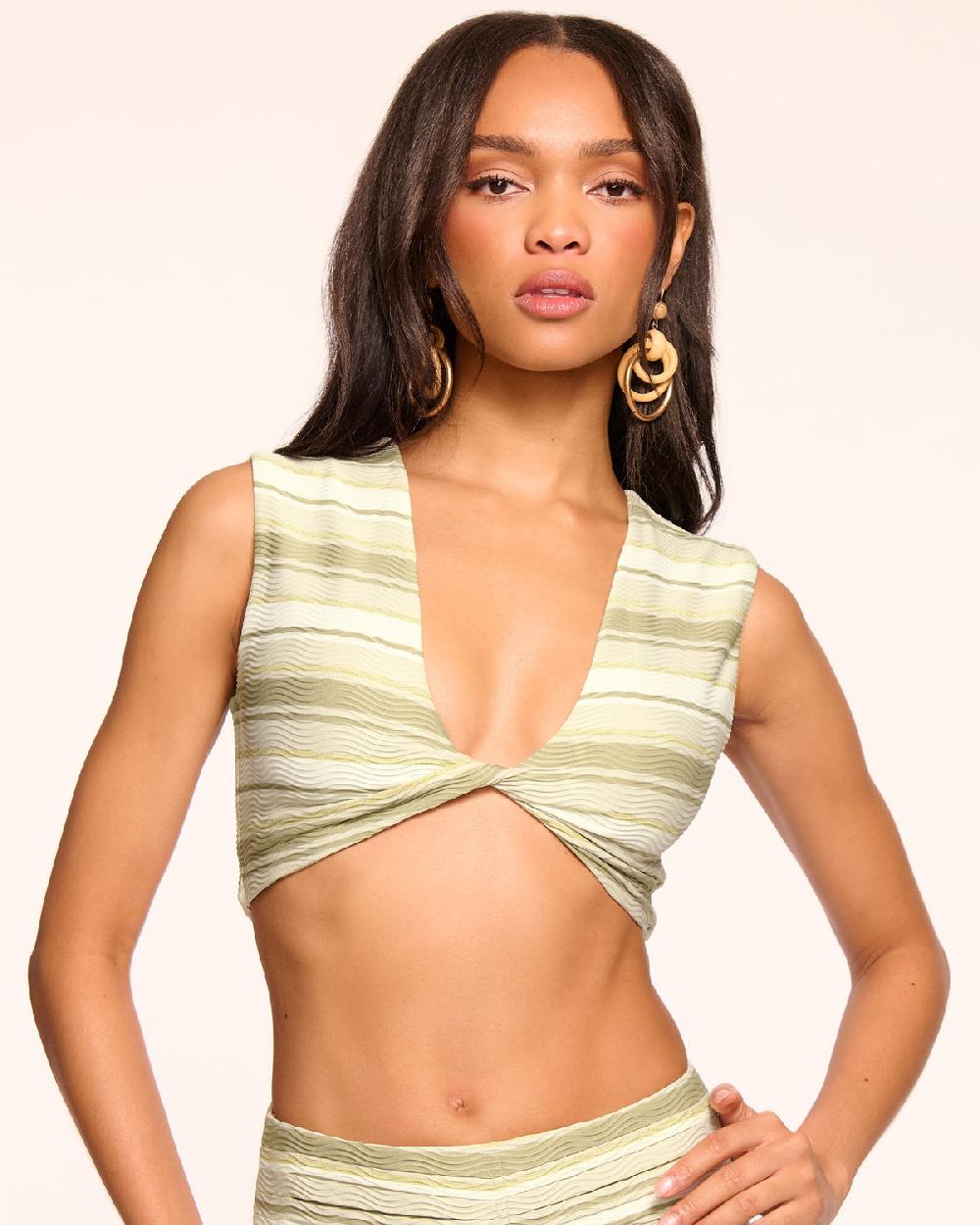 ramy brook Striped Oliwia Bikini Top