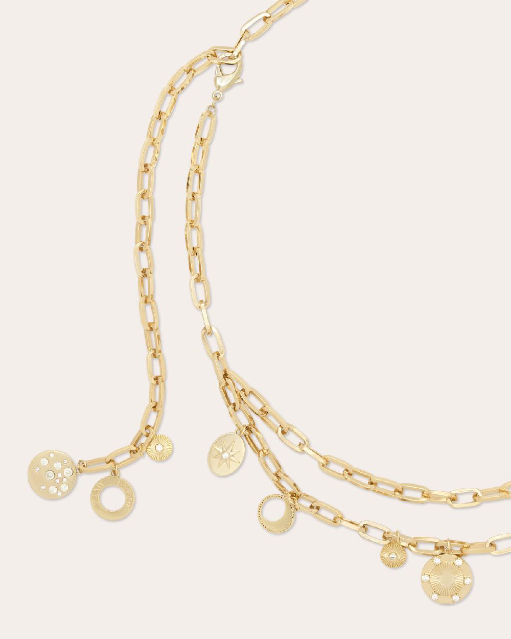 Ramy Brook Susana Pave Charm Chain Belt