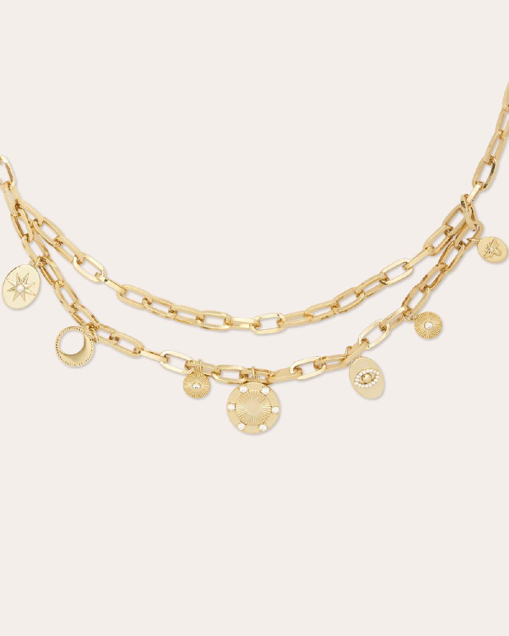 Ramy Brook Susana Pave Charm Chain Belt