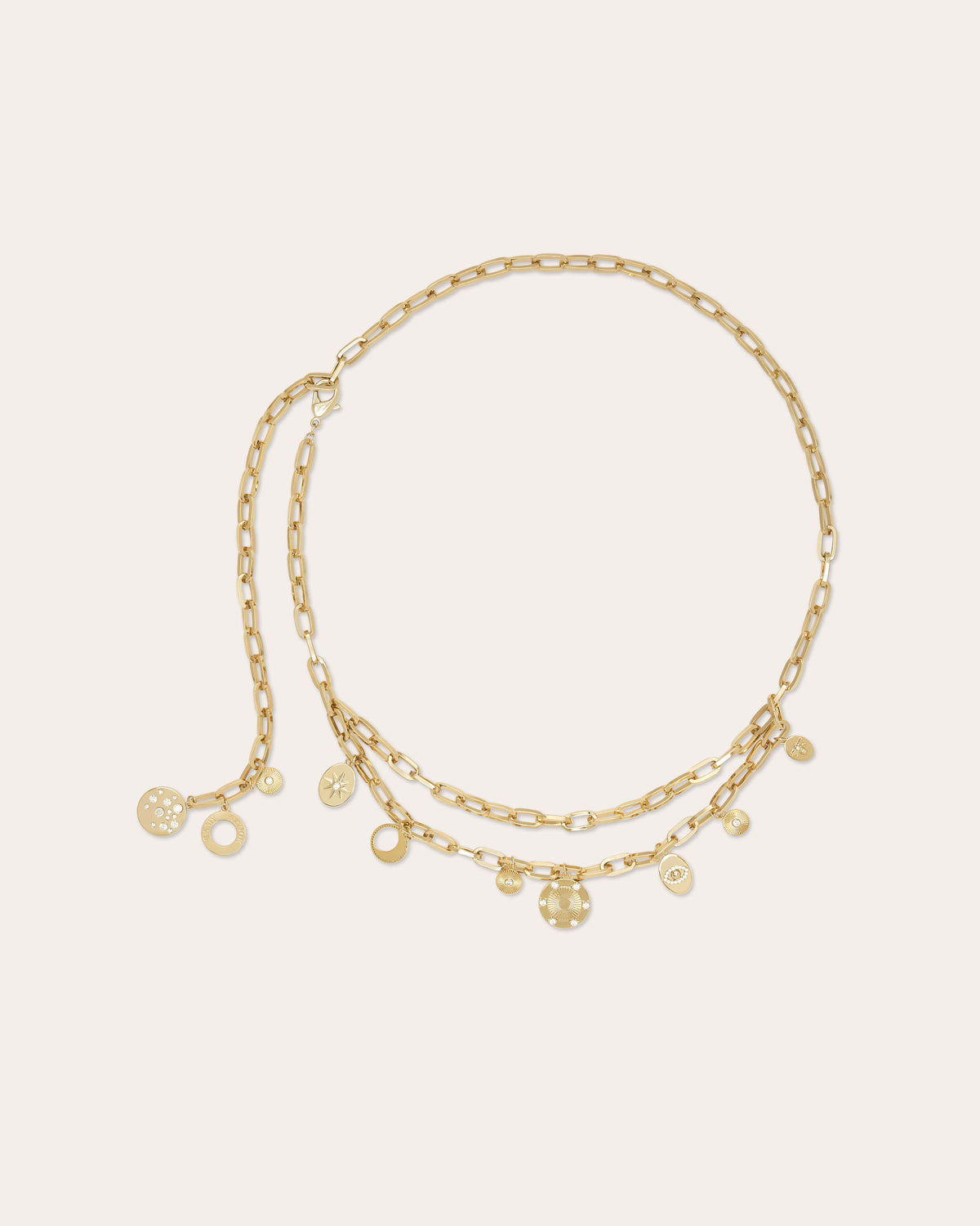 ramy brook Susana Pave Charm Chain Belt