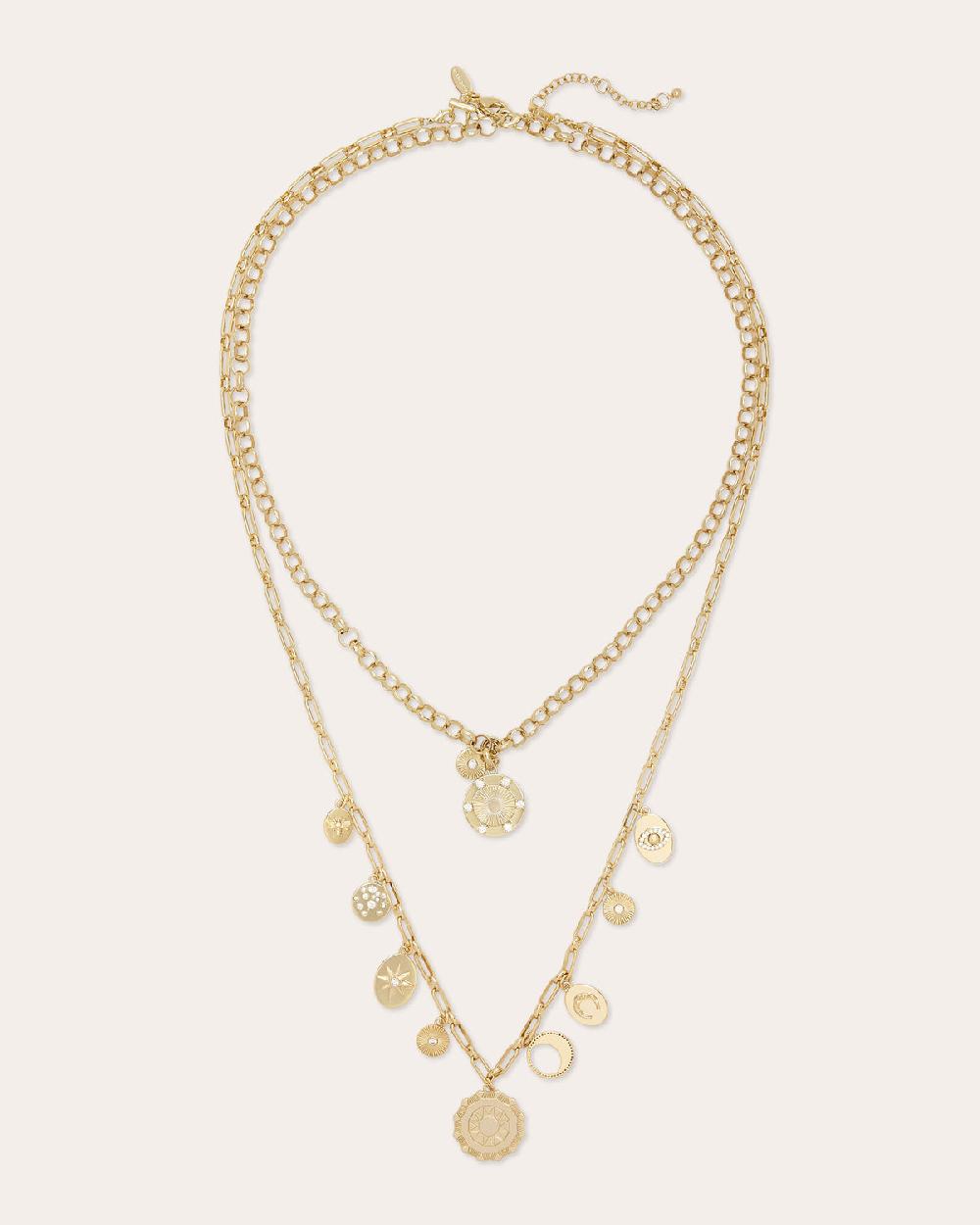 ramy brook Susana Pave Charm Layered Necklace