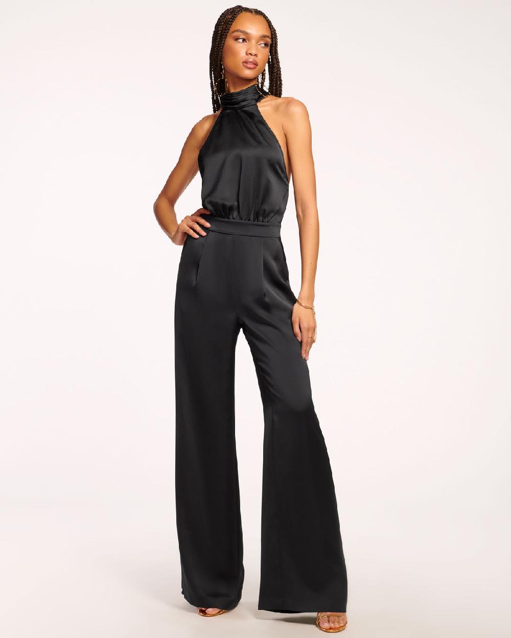 Ramy Brook Tatiana Wide Leg Halter Jumpsuit