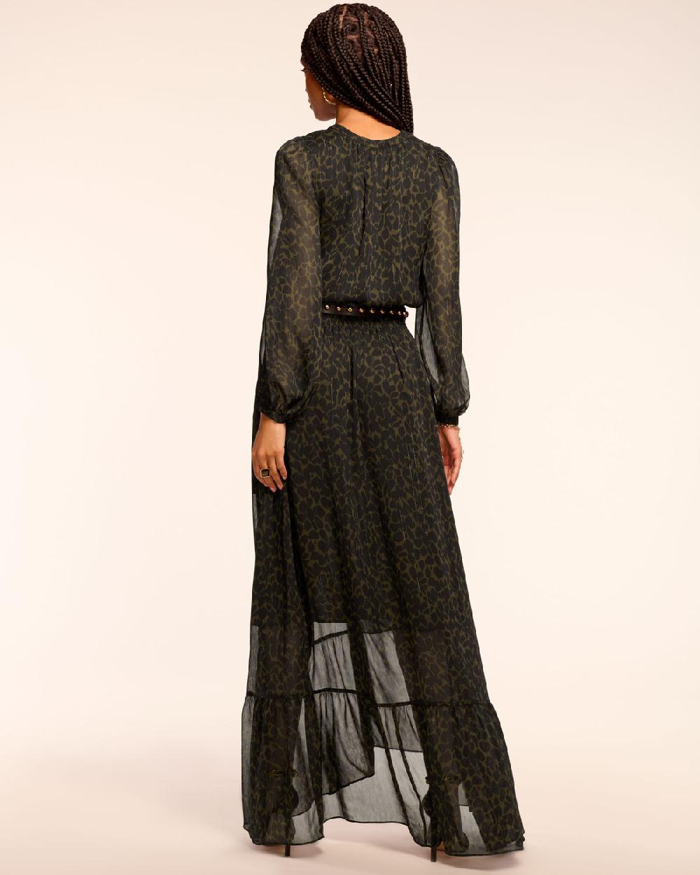 Ramy Brook Teresa V-Neck Long Sleeve Maxi Dress