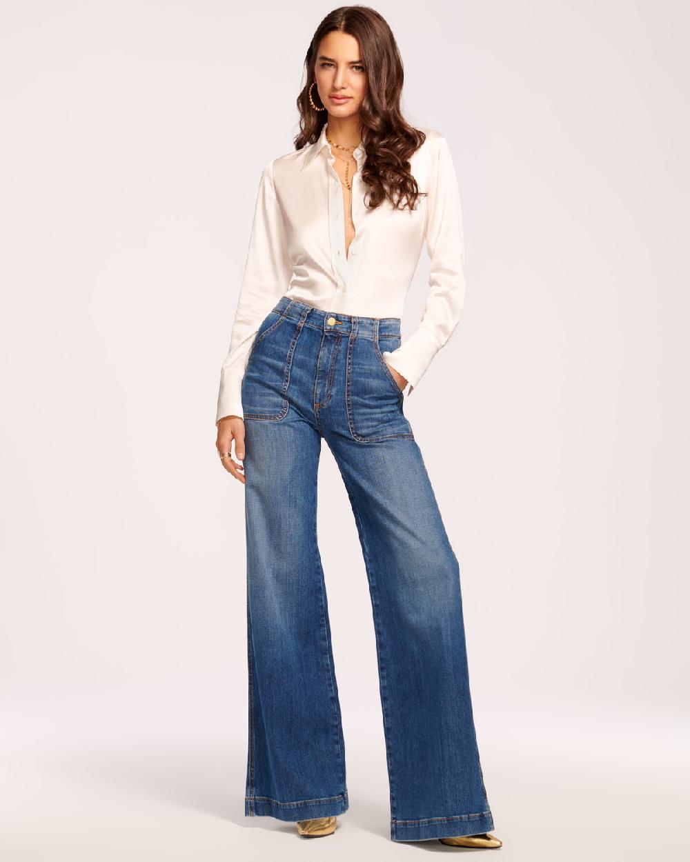 Ramy Brook Theodora High-Rise Wide Leg Jean