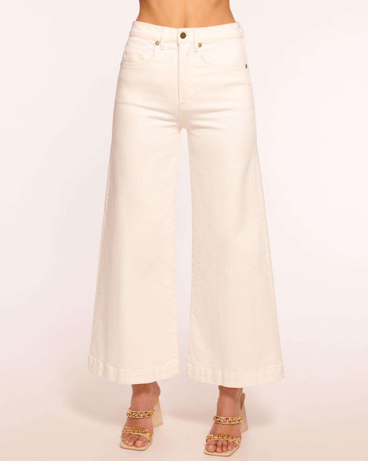 Ramy Brook Tyra 5-Pocket Cropped Wide Leg Jean