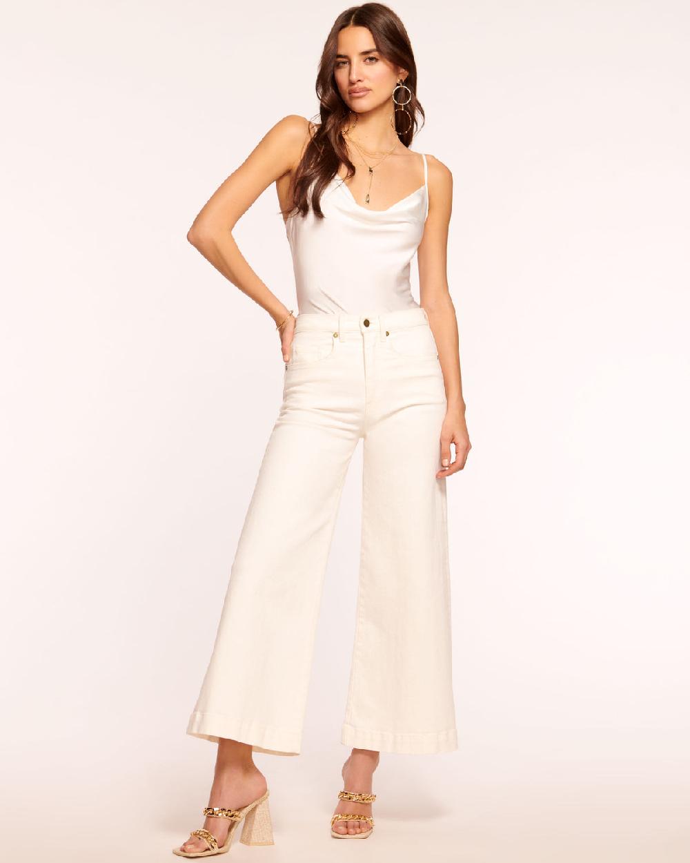 Ramy Brook Tyra 5-Pocket Cropped Wide Leg Jean