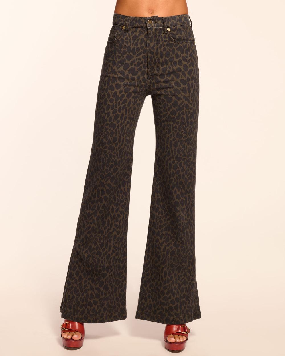 ramy brook Tyra Printed High-Rise Flare Jean