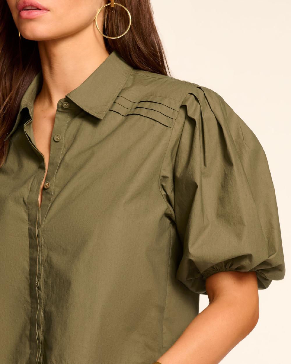 Ramy Brook Valeria Cotton Poplin Button Down Top