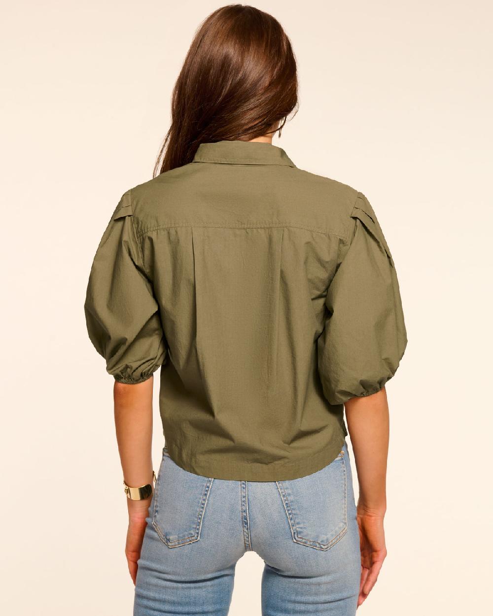 Ramy Brook Valeria Cotton Poplin Button Down Top