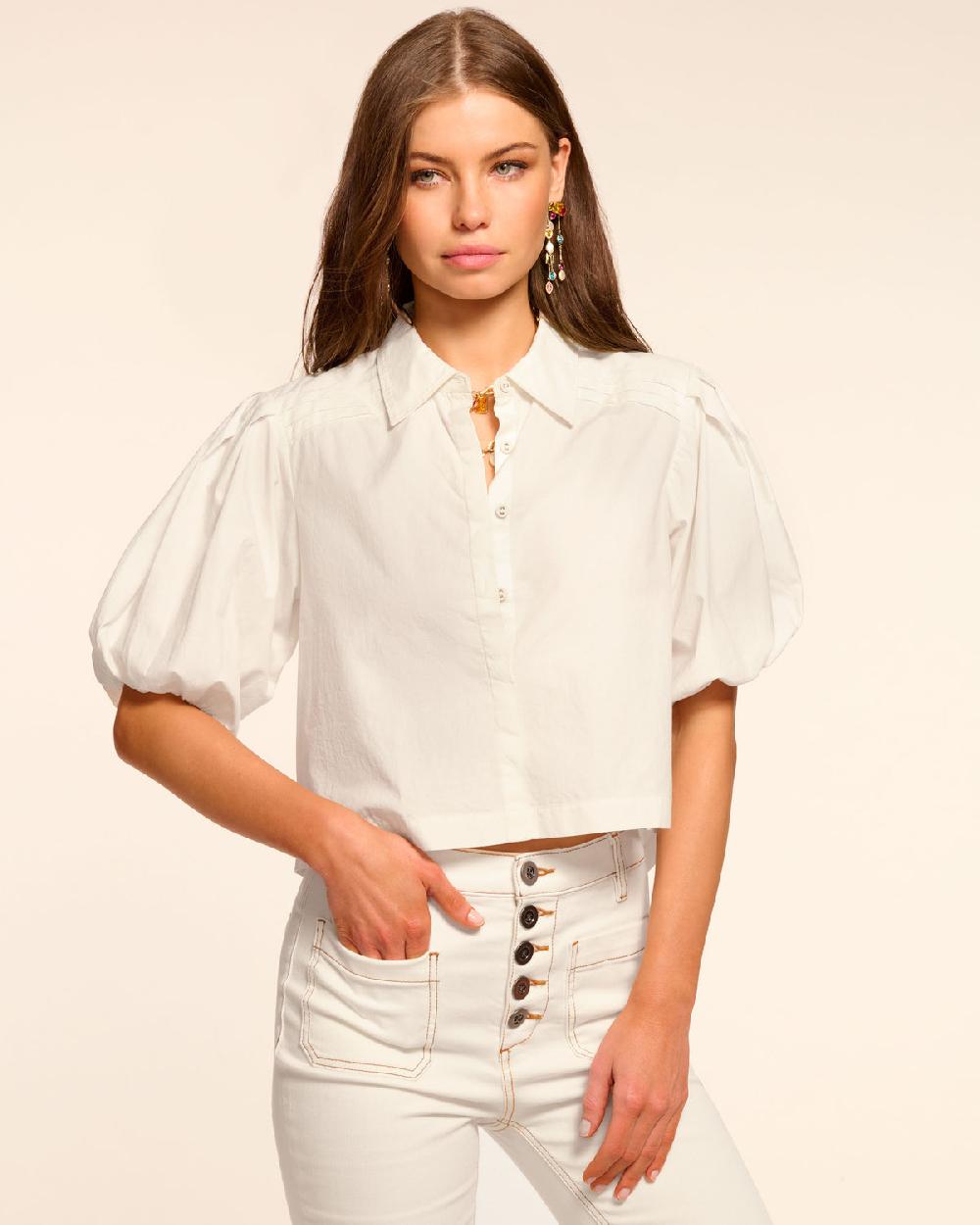 Ramy Brook Valeria Cotton Poplin Button Down Top