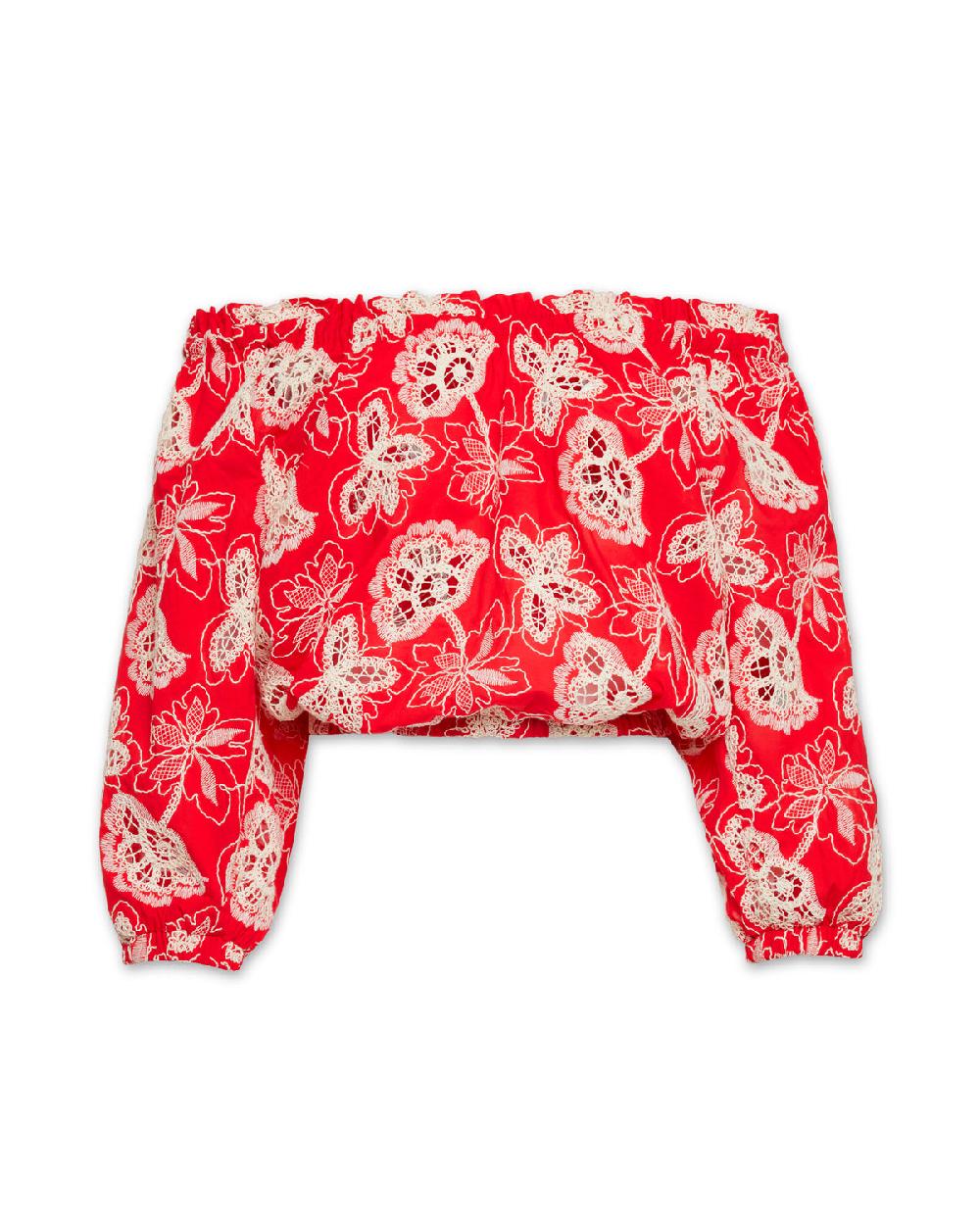 Ramy Brook Rosalia Embroidered Off-The-Shoulder Top