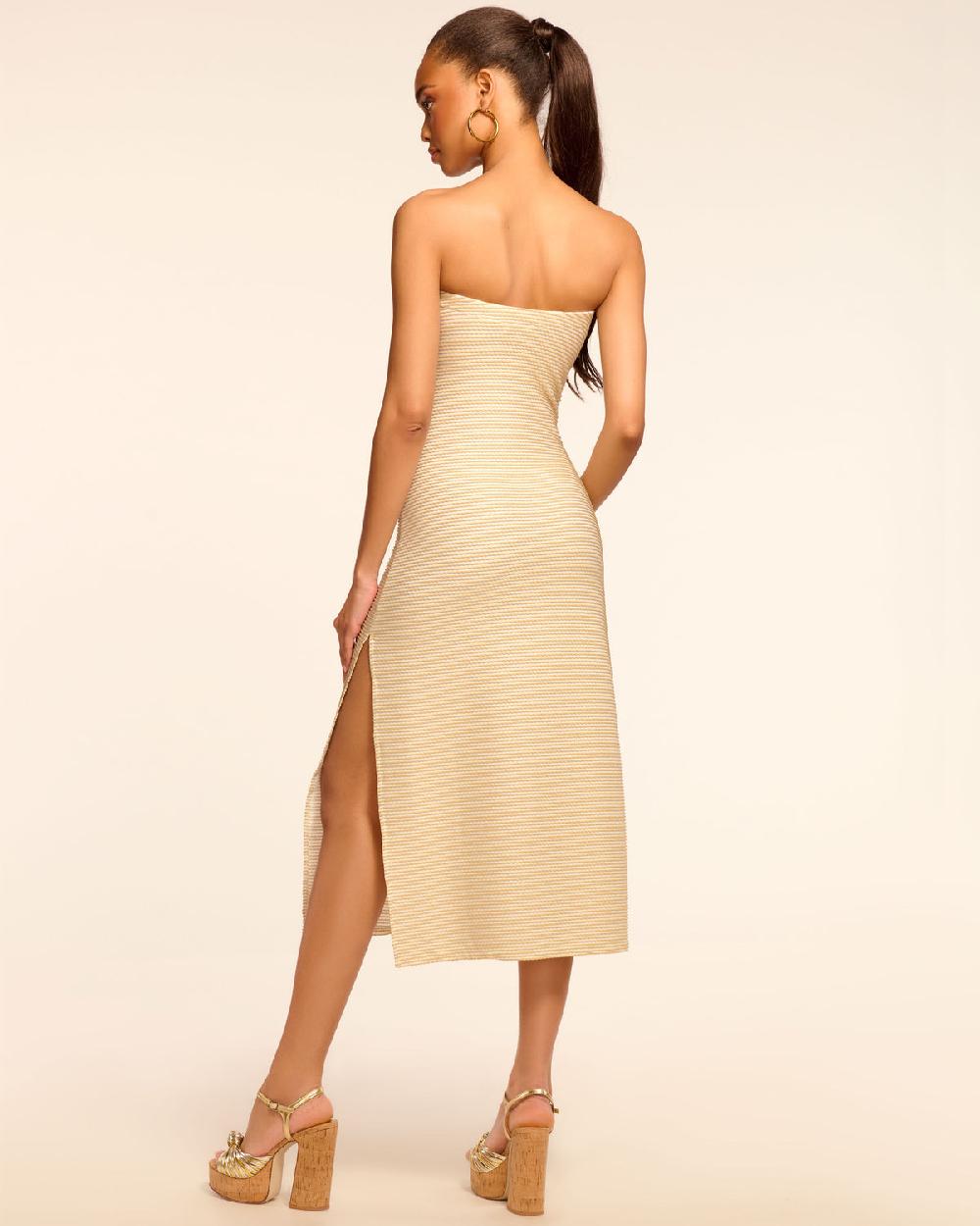 Ramy Brook Sparkle Scalloped Nava Strapless Coverup Midi Dress