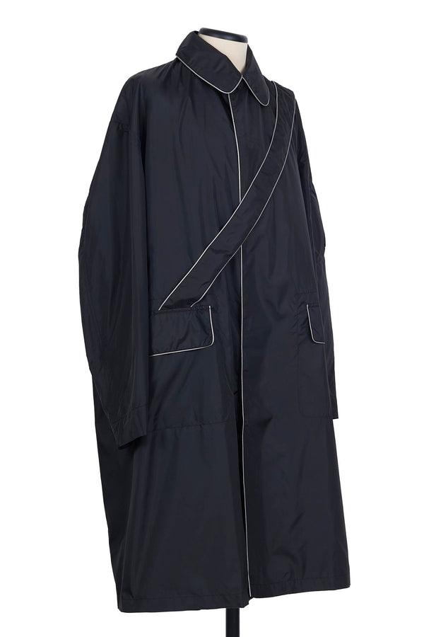 Random Identities Raincoat With Strap And Piping - Black