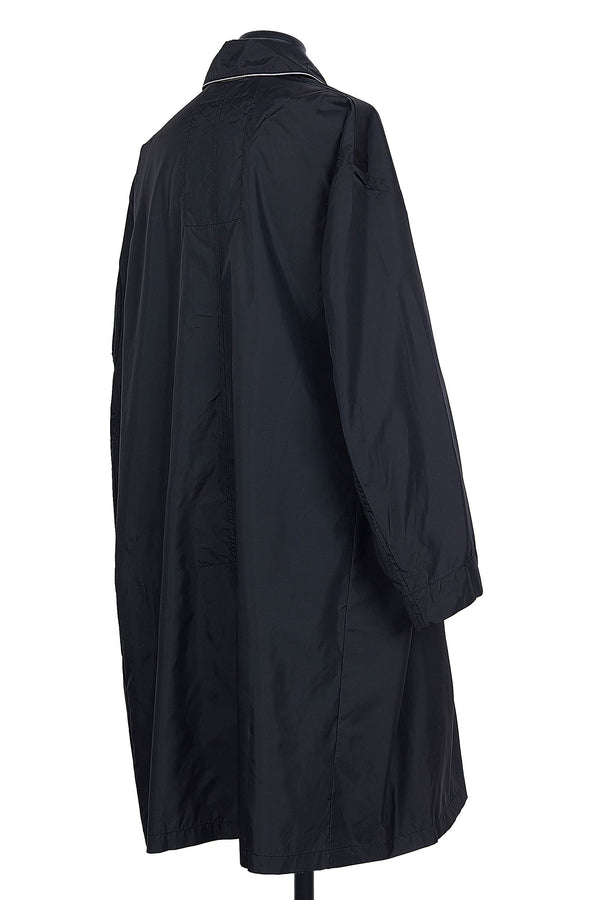 Random Identities Raincoat With Strap And Piping - Black