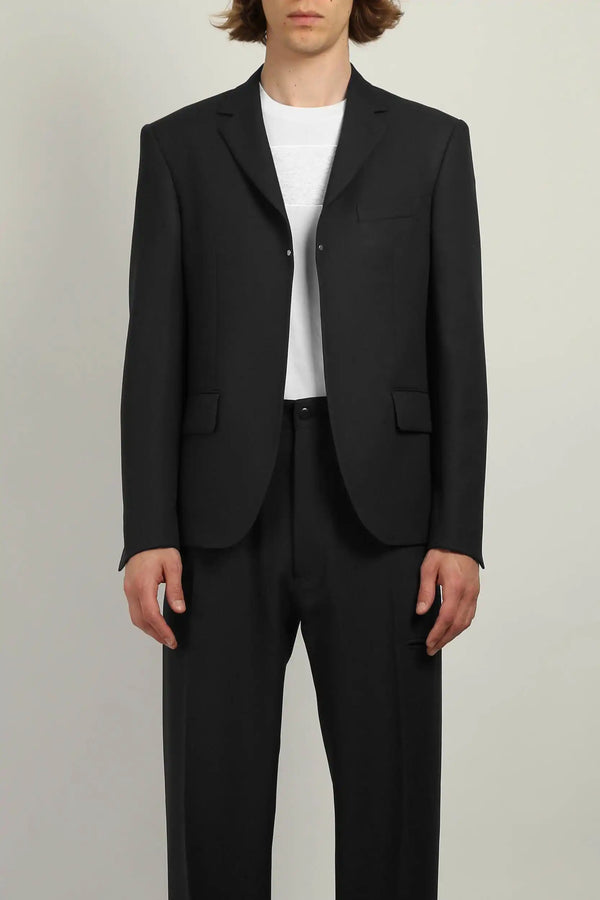 random identities Buttonless Blazer - Black
