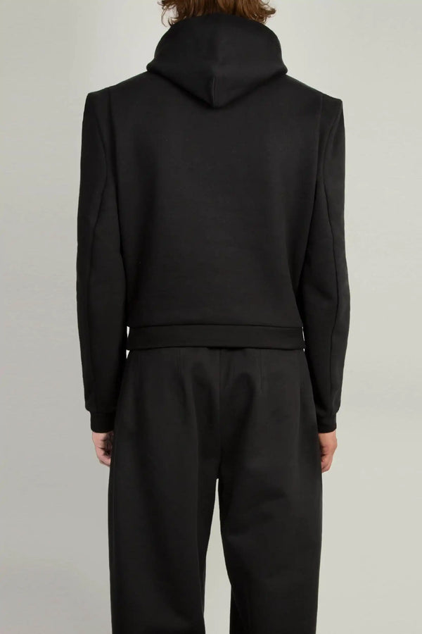 random Identities Constructed Shoulder Hoody - Black