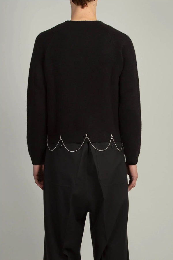 Random Identities Crew Neck With Chain - Black