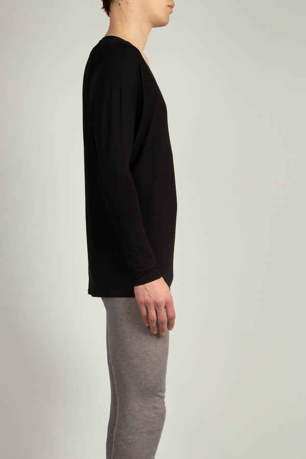 Random Identities Drapey V-Neck - Black