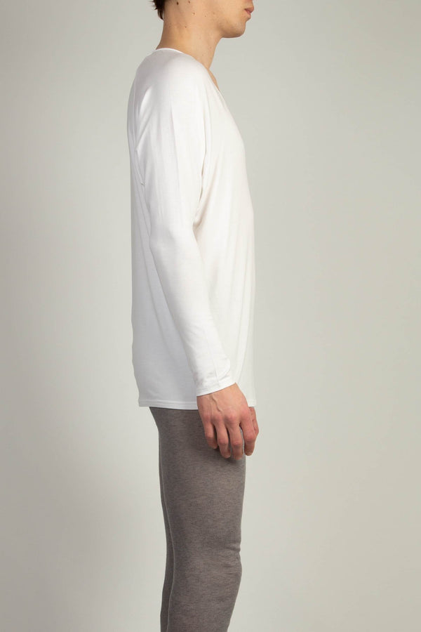 Random Identities Drapey V-Neck - White