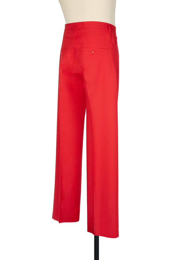 Random Identities High-Rise 5-Pocket Trousers - Red