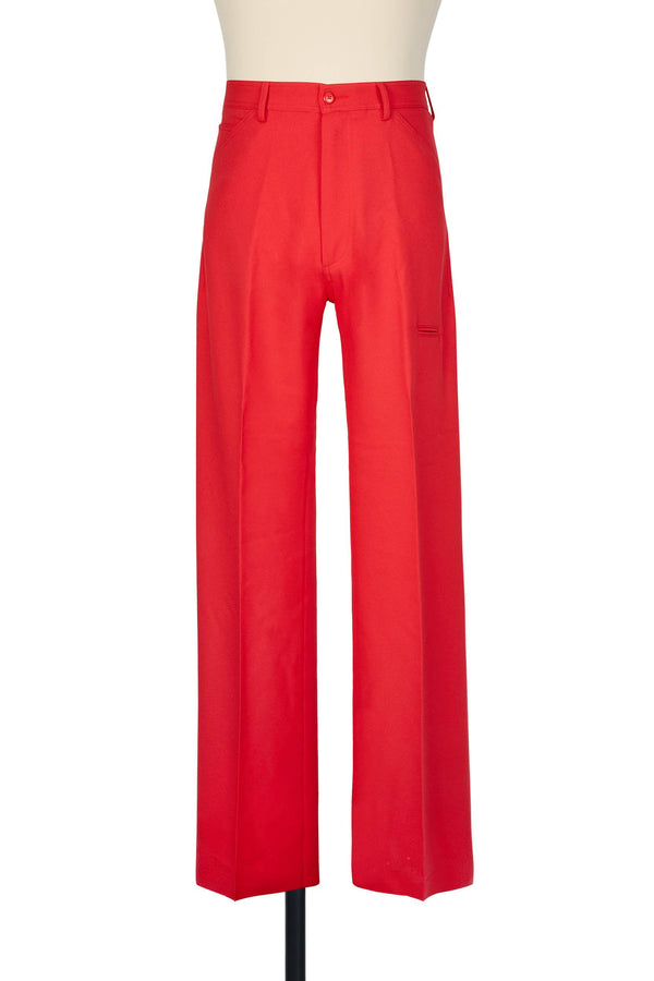 random identities High-Rise 5-Pocket Trousers - Red
