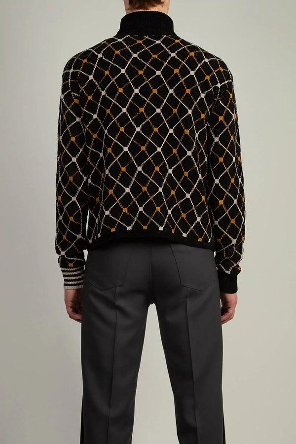 Random Identities Jaquard Roll Neck - Black