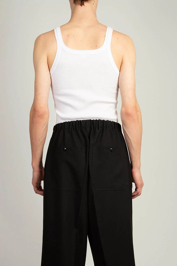 Random Identities Logo Rib Tank Top - White