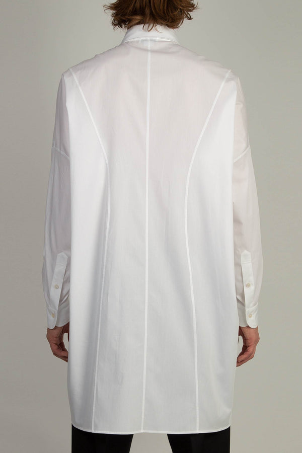 Random Identities Long Sleeve Shirt/Dress - White
