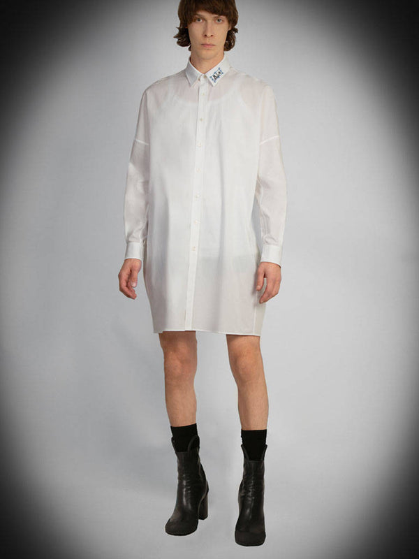 Random Identities Long Sleeve Shirt/Dress - White