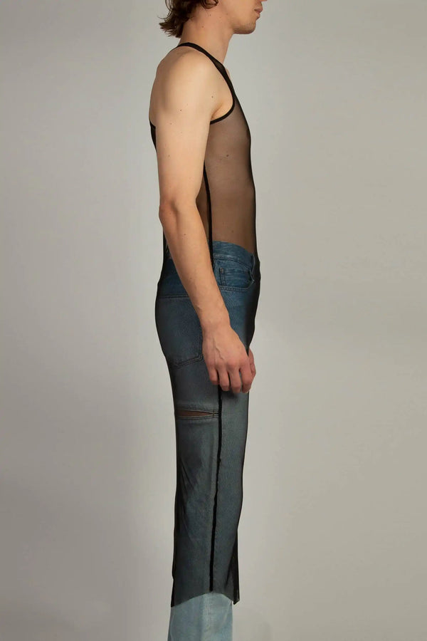 Random Identities Long Tank Top - Black