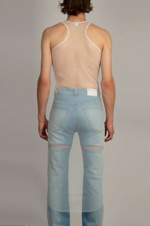 Random Identities Long Tank Top - White