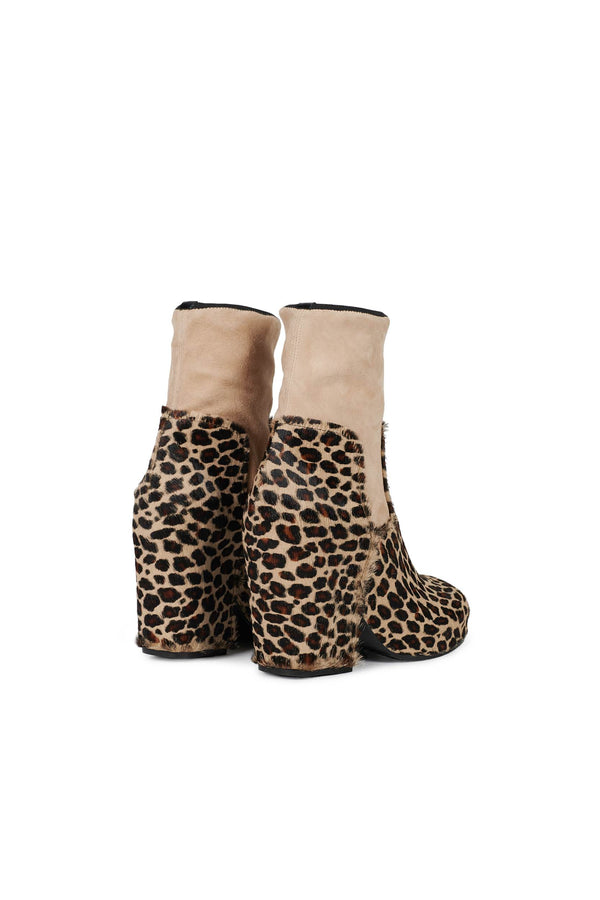 Random Identities Platform Boots - Beige Leopard