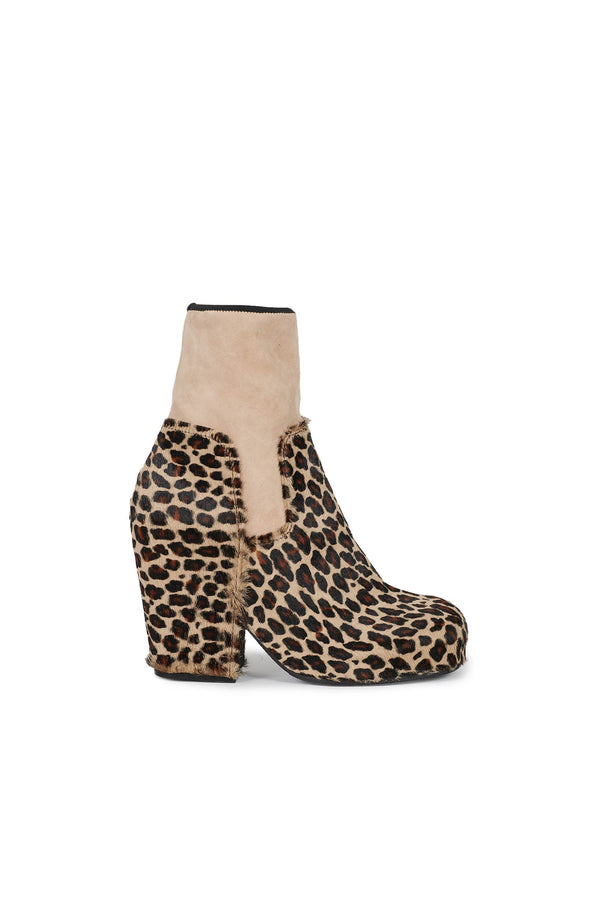 random identities Platform Boots - Beige Leopard