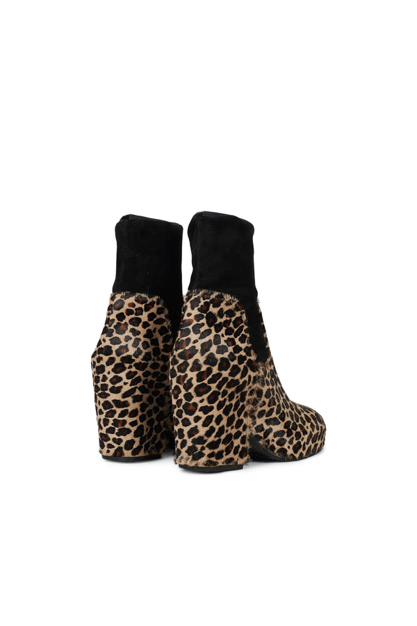 Random Identities Platform Boots - Black Leopard
