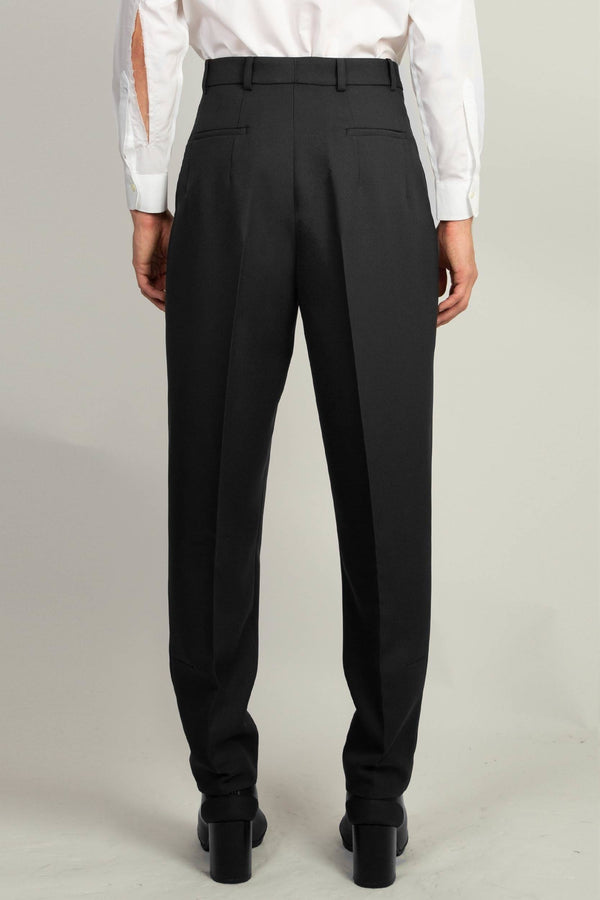 Random Identities Pleated Tapered Trouser - Black