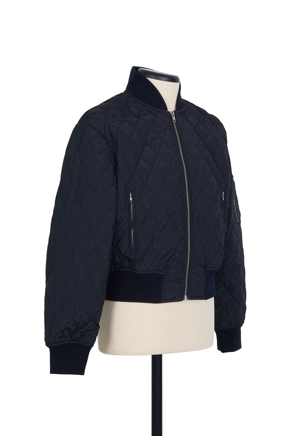 Random Identities Quilted Bomber - Black