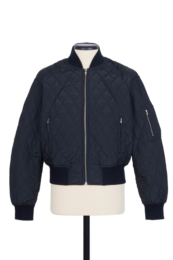 random identities Quilted Bomber - Black