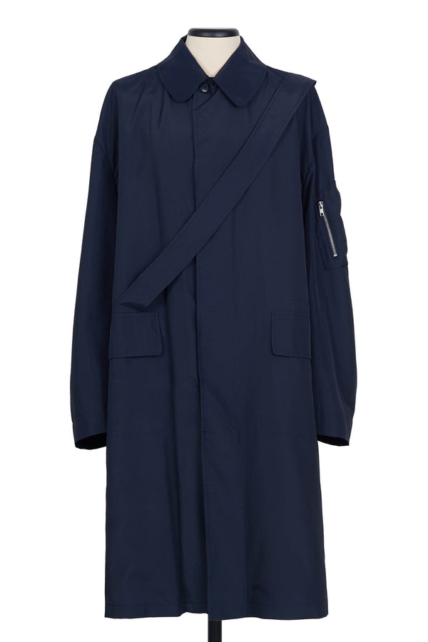 random identities Raincoat With Strap - Navy