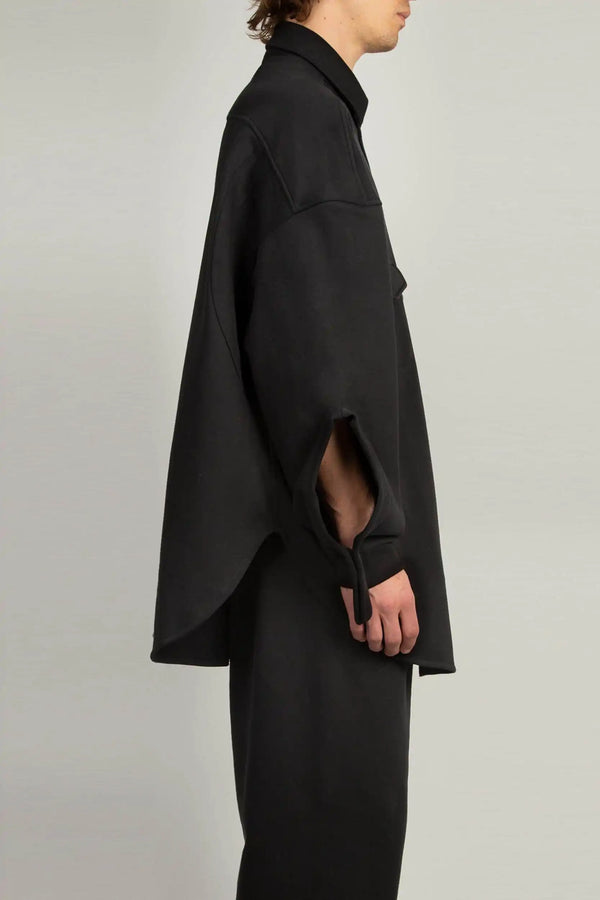 Random Identities Sweatshirt Over Shirt - Black